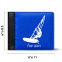 ארנק עור שחור בעיצוב אישי עם השם שלך בעיצוב לגלוש - גלישה - שייט מידות הארנק 9.5 × 11 ס"מ