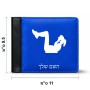 ארנק עור שחור בעיצוב אישי עם השם שלך בעיצוב אישה מתאמנת מידות הארנק 9.5 × 11 ס"מ