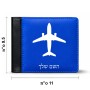 ארנק עור שחור בעיצוב אישי עם השם שלך בעיצוב טייס - טייס מידות הארנק 9.5 × 11 ס"מ