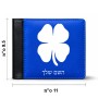 ארנק עור שחור בעיצוב אישי עם השם שלך בעיצוב קלבר מידות הארנק 9.5 × 11 ס"מ