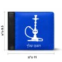 ארנק עור שחור בעיצוב אישי עם השם שלך בעיצוב נרגילה מידות הארנק 9.5 × 11 ס"מ