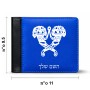 ארנק עור שחור בעיצוב אישי עם השם שלך בעיצוב פרחי קרן מידות הארנק 9.5 × 11 ס"מ
