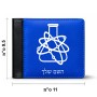 ארנק עור שחור בעיצוב אישי עם השם שלך בעיצוב מעבדה מידות הארנק 9.5 × 11 ס"מ