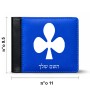 ארנק עור שחור בעיצוב אישי עם השם שלך בעיצוב אגם מידות הארנק 9.5 × 11 ס"מ