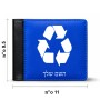 ארנק עור שחור בעיצוב אישי עם השם שלך בעיצוב למחזר מידות הארנק 9.5 × 11 ס"מ