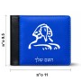 ארנק עור שחור בעיצוב אישי עם השם שלך בעיצוב ספינקס מצרים מידות הארנק 9.5 × 11 ס"מ