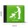 ארנק עור שחור בעיצוב אישי עם השם שלך בעיצוב גריל ברביקיו מידות הארנק 9.5 × 11 ס"מ