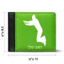 ארנק עור שחור בעיצוב אישי עם השם שלך בעיצוב פארקורינג מידות הארנק 9.5 × 11 ס"מ