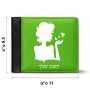 ארנק עור שחור בעיצוב אישי עם השם שלך בעיצוב אהבת נשים מידות הארנק 9.5 × 11 ס"מ