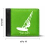 ארנק עור שחור בעיצוב אישי עם השם שלך בעיצוב לגלוש - גלישה - שייט מידות הארנק 9.5 × 11 ס"מ