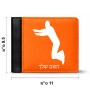 ארנק עור שחור בעיצוב אישי עם השם שלך בעיצוב פארקורינג מידות הארנק 9.5 × 11 ס"מ