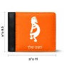 ארנק עור שחור בעיצוב אישי עם השם שלך בעיצוב קוקופלי מידות הארנק 9.5 × 11 ס"מ
