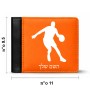 ארנק עור שחור בעיצוב אישי עם השם שלך בעיצוב שחקן כדורסל מידות הארנק 9.5 × 11 ס"מ