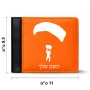 ארנק עור שחור בעיצוב אישי עם השם שלך בעיצוב צניחה חופשית מידות הארנק 9.5 × 11 ס"מ