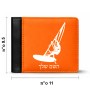 ארנק עור שחור בעיצוב אישי עם השם שלך בעיצוב לגלוש - גלישה - שייט מידות הארנק 9.5 × 11 ס"מ