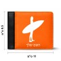 ארנק עור שחור בעיצוב אישי עם השם שלך בעיצוב גלישה - גלישה מידות הארנק 9.5 × 11 ס"מ