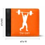 ארנק עור שחור בעיצוב אישי עם השם שלך בעיצוב הרמת משקולות מידות הארנק 9.5 × 11 ס"מ