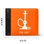 ארנק עור שחור בעיצוב אישי עם השם שלך בעיצוב נרגילה מידות הארנק 9.5 × 11 ס"מ