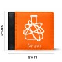 ארנק עור שחור בעיצוב אישי עם השם שלך בעיצוב מעבדה מידות הארנק 9.5 × 11 ס"מ