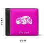 ארנק עור שחור בעיצוב אישי עם השם שלך בעיצוב מכונית מידות הארנק 9.5 × 11 ס"מ