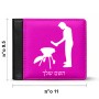 ארנק עור שחור בעיצוב אישי עם השם שלך בעיצוב גריל ברביקיו מידות הארנק 9.5 × 11 ס"מ