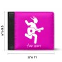 ארנק עור שחור בעיצוב אישי עם השם שלך בעיצוב נגן גיטרה מידות הארנק 9.5 × 11 ס"מ