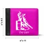 ארנק עור שחור בעיצוב אישי עם השם שלך בעיצוב קאוגירל מידות הארנק 9.5 × 11 ס"מ