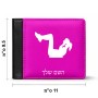 ארנק עור שחור בעיצוב אישי עם השם שלך בעיצוב אישה מתאמנת מידות הארנק 9.5 × 11 ס"מ