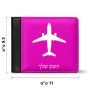 ארנק עור שחור בעיצוב אישי עם השם שלך בעיצוב טייס - טייס מידות הארנק 9.5 × 11 ס"מ