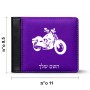 ארנק עור שחור בעיצוב אישי עם השם שלך בעיצוב הארלי-דיווידסון מידות הארנק 9.5 × 11 ס"מ