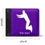 ארנק עור שחור בעיצוב אישי עם השם שלך בעיצוב פארקורינג מידות הארנק 9.5 × 11 ס"מ