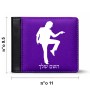 ארנק עור שחור בעיצוב אישי עם השם שלך בעיצוב רקדן מידות הארנק 9.5 × 11 ס"מ