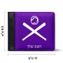 ארנק עור שחור בעיצוב אישי עם השם שלך בעיצוב כדור בסיס מידות הארנק 9.5 × 11 ס"מ