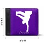 ארנק עור שחור בעיצוב אישי עם השם שלך בעיצוב ברייקדאנס מידות הארנק 9.5 × 11 ס"מ