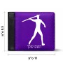 ארנק עור שחור בעיצוב אישי עם השם שלך בעיצוב זורק כידון מידות הארנק 9.5 × 11 ס"מ