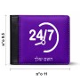 ארנק עור שחור בעיצוב אישי עם השם שלך בעיצוב 24 ביולי מידות הארנק 9.5 × 11 ס"מ