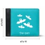 ארנק עור שחור בעיצוב אישי עם השם שלך בעיצוב עטלפים מידות הארנק 9.5 × 11 ס"מ
