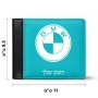 ארנק עור שחור בעיצוב אישי עם השם שלך בעיצוב ב.מ.וו מידות הארנק 9.5 × 11 ס"מ