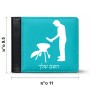 ארנק עור שחור בעיצוב אישי עם השם שלך בעיצוב גריל ברביקיו מידות הארנק 9.5 × 11 ס"מ