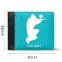 ארנק עור שחור בעיצוב אישי עם השם שלך בעיצוב שחקן כאב כדור מידות הארנק 9.5 × 11 ס"מ