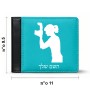 ארנק עור שחור בעיצוב אישי עם השם שלך בעיצוב צלמת - אישה מידות הארנק 9.5 × 11 ס"מ