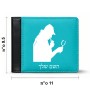 ארנק עור שחור בעיצוב אישי עם השם שלך בעיצוב בתים של שרלוק מידות הארנק 9.5 × 11 ס"מ