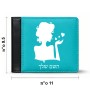 ארנק עור שחור בעיצוב אישי עם השם שלך בעיצוב אהבת נשים מידות הארנק 9.5 × 11 ס"מ