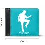 ארנק עור שחור בעיצוב אישי עם השם שלך בעיצוב רקדן מידות הארנק 9.5 × 11 ס"מ
