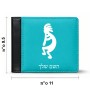 ארנק עור שחור בעיצוב אישי עם השם שלך בעיצוב קוקופלי מידות הארנק 9.5 × 11 ס"מ