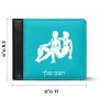 ארנק עור שחור בעיצוב אישי עם השם שלך בעיצוב מזלות - תאומים מידות הארנק 9.5 × 11 ס"מ