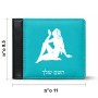 ארנק עור שחור בעיצוב אישי עם השם שלך בעיצוב מזלות - בתולה מידות הארנק 9.5 × 11 ס"מ