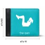 ארנק עור שחור בעיצוב אישי עם השם שלך בעיצוב אישה מתאמנת מידות הארנק 9.5 × 11 ס"מ