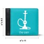 ארנק עור שחור בעיצוב אישי עם השם שלך בעיצוב נרגילה מידות הארנק 9.5 × 11 ס"מ