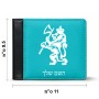 ארנק עור שחור בעיצוב אישי עם השם שלך בעיצוב אריה מידות הארנק 9.5 × 11 ס"מ